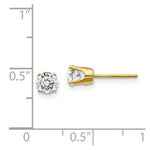 Load image into Gallery viewer, 14K Yellow Gold 3/4-Carat tw I2 K-L Diamond Stud Push-on Post Earrings
