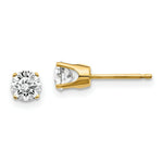 Load image into Gallery viewer, 14K Yellow Gold 3/4-Carat tw I2 K-L Diamond Stud Push-on Post Earrings
