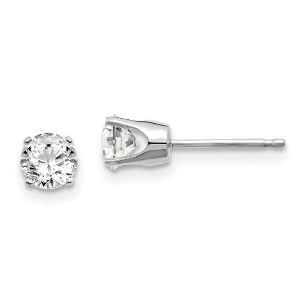 14K White Gold 3/4-Carat tw I2 K-L Diamond Stud Push-on Post Earrings