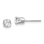 Load image into Gallery viewer, 14K White Gold 3/4-Carat tw I2 K-L Diamond Stud Push-on Post Earrings
