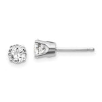 Load image into Gallery viewer, 14K White Gold .85-Carat tw I2 K-L Diamond Stud Push-on Post Earrings
