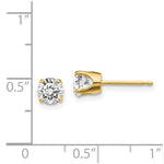 Load image into Gallery viewer, 14K Yellow Gold .95-Carat tw I2 K-L Diamond Stud Push-on Post Earrings
