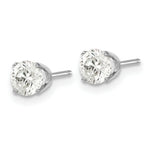 Load image into Gallery viewer, 14K White Gold 1-Carat tw I2 K-L Diamond Stud Push-on Post Earrings
