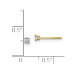 Load image into Gallery viewer, 14K White Gold 1-Carat tw I1 J-K Diamond Stud Push-on Post Earrings
