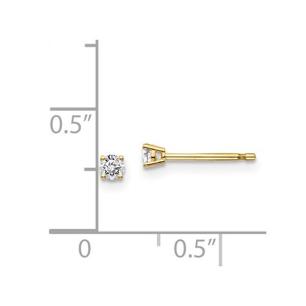 14K White Gold 1-Carat tw I1 J-K Diamond Stud Push-on Post Earrings