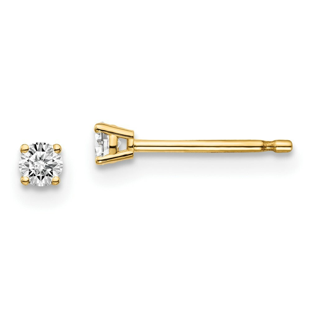 14K White Gold 1-Carat tw I1 J-K Diamond Stud Push-on Post Earrings