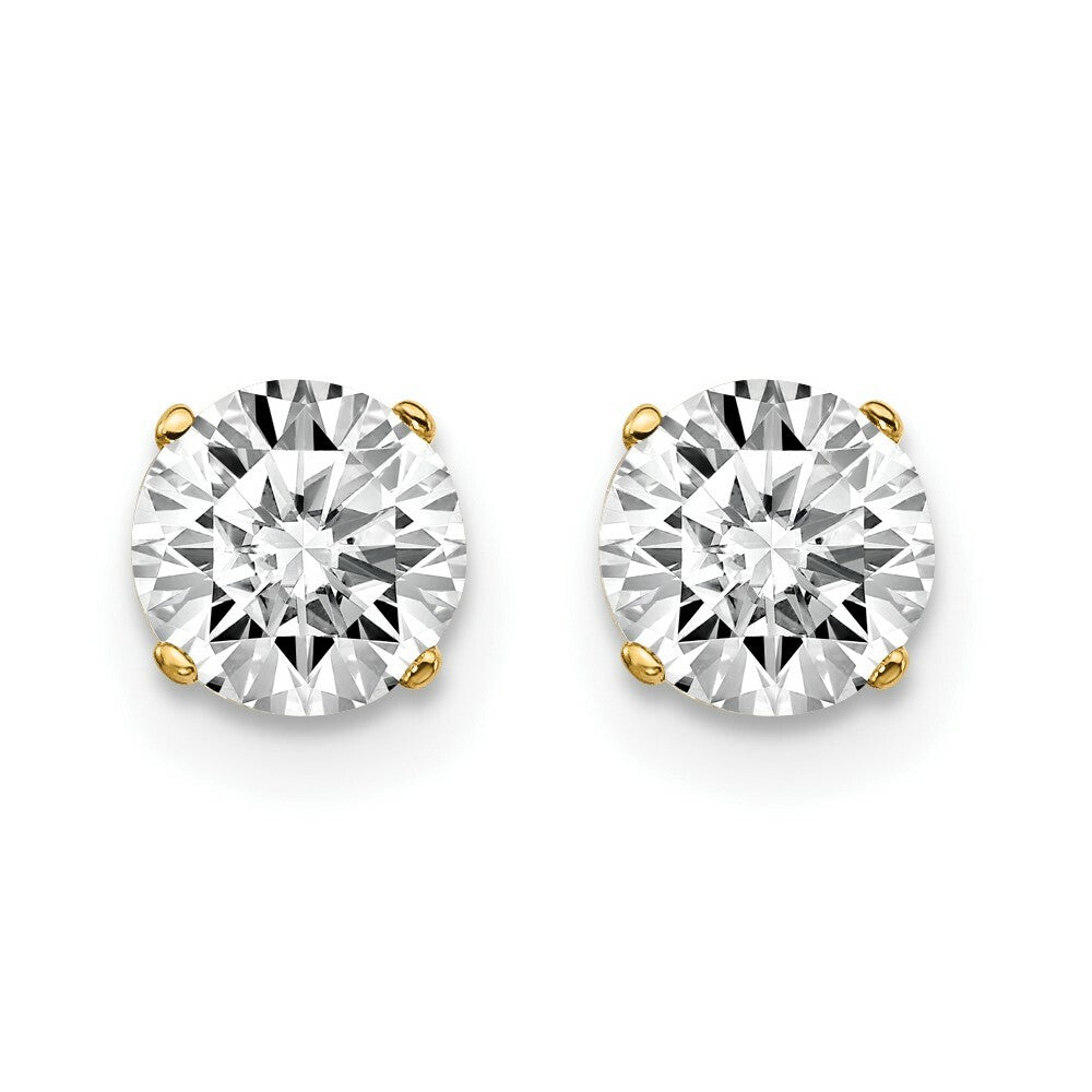 14K Yellow Gold 1-Carat tw I1 J-K Diamond Stud Push-on Post Earrings