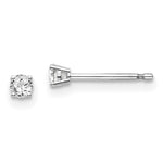 Load image into Gallery viewer, 14K White Gold .10-Carat I1 J-K Diamond Stud Push-on Post Earrings
