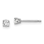 Load image into Gallery viewer, 14K White Gold .20ct I1 J-K Diamond Stud Push-on Post Earrings

