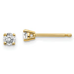 Load image into Gallery viewer, 14K Yellow Gold 1/4-Carat tw I1 J-K Diamond Stud Push-on Post Earrings
