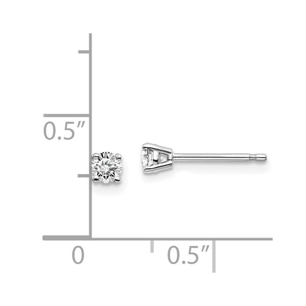 14K White Gold 1/4-Carat tw I1 J-K Diamond Stud Push-on Post Earrings