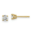 Load image into Gallery viewer, 14K Yellow Gold 1/3-Carat tw I1 J-K Diamond Stud Push-on Post Earrings

