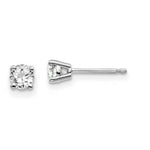 Load image into Gallery viewer, 14K White Gold 1/3-Carat tw I1 J-K Diamond Stud Push-on Post Earrings
