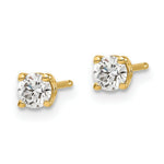 Load image into Gallery viewer, 14K Yellow Gold .40-Carat tw I1 J-K Diamond Stud Push-on Post Earrings
