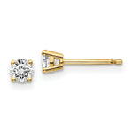 Load image into Gallery viewer, 14K Yellow Gold .40-Carat tw I1 J-K Diamond Stud Push-on Post Earrings
