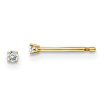 Load image into Gallery viewer, 14K Yellow Gold .05ct. I1 J-K Diamond Stud Push-on Post Earrings
