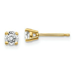 Load image into Gallery viewer, 14K Yellow Gold 1/2-Carat tw I1 J-K Diamond Stud Push-on Post Earrings
