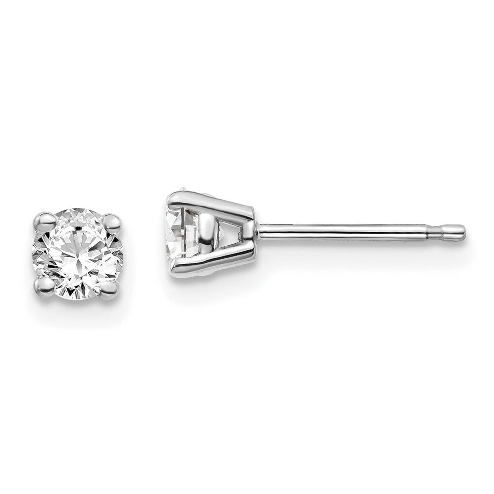 14K White Gold 1/2-Carat tw I1 J-K Diamond Stud Push-on Post Earrings