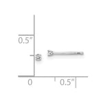 Load image into Gallery viewer, 14k White Gold .05-Carat I1 J-K Diamond Stud Push-on Post Earrings
