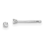 Load image into Gallery viewer, 14k White Gold .05-Carat I1 J-K Diamond Stud Push-on Post Earrings
