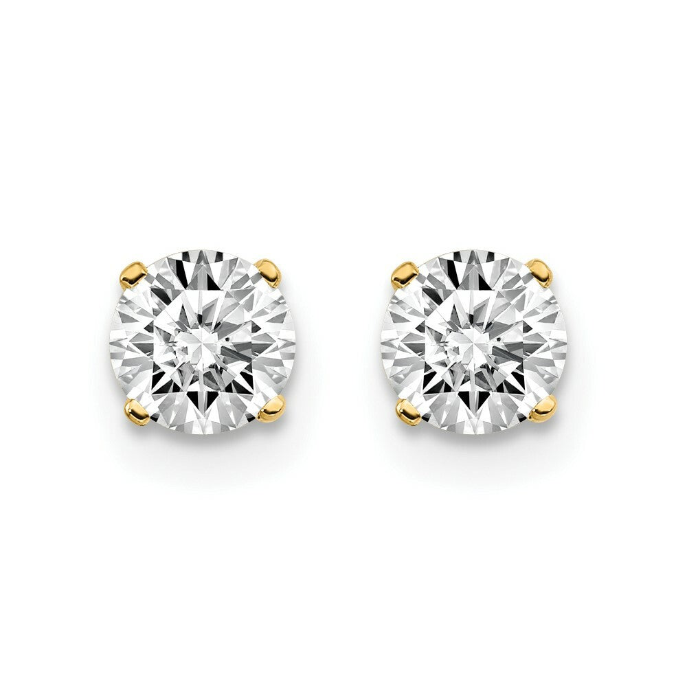 14K Yellow Gold 3/4-Carat tw I1 J-K Diamond Stud Push-on Post Earrings