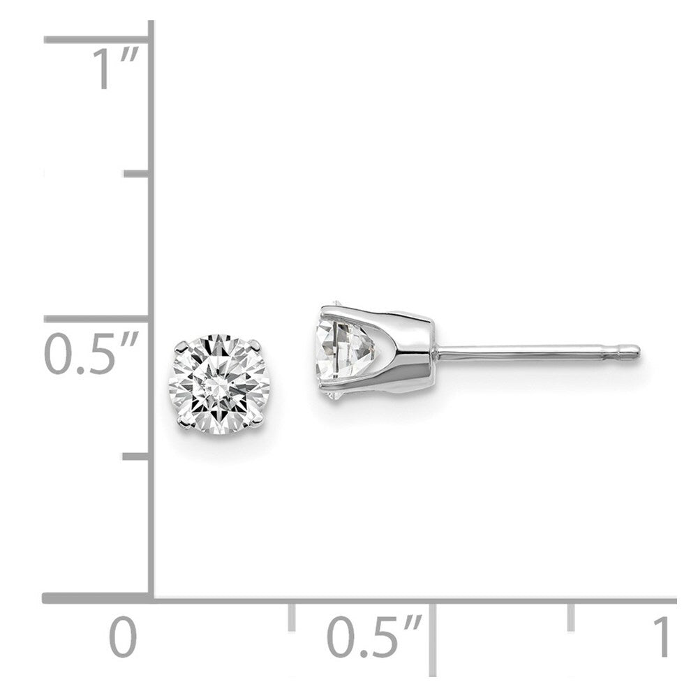 14K White Gold 3/4-Carat tw I1 J-K Diamond Stud Push-on Post Earrings