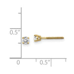 Load image into Gallery viewer, 14K Yellow Gold 1/5-Carat tw SI3 G-I Diamond Stud Thread on/off Post Earrings
