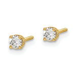 Load image into Gallery viewer, 14k Yellow Gold 1/5-Carat tw VS2/SI1 G-I Diamond Stud Thread on/off Post Earrings
