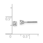 Load image into Gallery viewer, 14K White Gold 1/4-Carat tw SI3 G-I Diamond Stud Thread on/off Post Earrings

