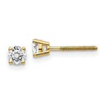 Load image into Gallery viewer, 14K Yellow Gold .40-Carat tw SI3 G-I Diamond Stud Thread on/off Post Earrings
