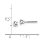 Load image into Gallery viewer, 14K White Gold .40-Carat tw SI3 G-I Diamond Stud Thread on/off Post Earrings
