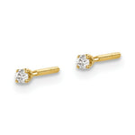Load image into Gallery viewer, 14K Yellow Gold .05-Carat tw VS2/SI1 G-I Diamond Stud Thread on/off Post Earrings
