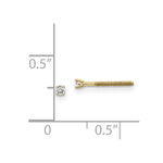 Load image into Gallery viewer, 14K Yellow Gold .05-Carat tw VS2/SI1 G-I Diamond Stud Thread on/off Post Earrings
