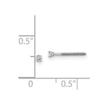 Load image into Gallery viewer, 14K White Gold .05-Carat SI3 G-I Diamond Stud Thread on/off Post Earrings

