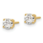 Load image into Gallery viewer, 14K Yellow Gold .70-Carat tw SI3 G-I Diamond Stud Thread on/off Post Earrings
