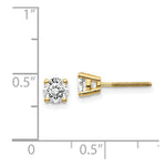 Load image into Gallery viewer, 14K Yellow Gold 3/4-Carat tw SI3 G-I Diamond Stud Thread on/off Post Earrings
