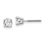 Load image into Gallery viewer, 14K White Gold 3/4-Carat tw SI3 G-I Diamond Stud Thread on/off Post Earrings
