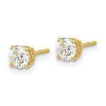 Load image into Gallery viewer, 14K Yellow Gold .85-Carat tw SI3 G-I Diamond Stud Thread on/off Post Earrings
