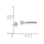Load image into Gallery viewer, 14K White Gold .10-Carat VS2/SI1 G-I Diamond Stud Thread on/off Post Earrings
