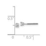 Load image into Gallery viewer, 14K White Gold .15ct VS2/SI1 G-I Diamond Stud Thread on/off Post Earrings
