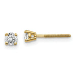 Load image into Gallery viewer, 14K Yellow Gold 1/3-Carat tw VS2/SI1 G-I Diamond Stud Thread on/off Post Earrings

