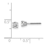 Load image into Gallery viewer, 14K White Gold 1/2-Carat tw VS2/SI1 G-I Diamond Stud Thread on/off Post Earrings
