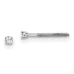Load image into Gallery viewer, 14K White GOld .05-Carat VS2/SI1 G-I Diamond Stud Thread on/off Post Earrings
