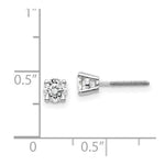 Load image into Gallery viewer, 14K White Gold 3/4-Carat tw VS2/SI1 G-I Diamond Stud Thread on/off Post Earrings
