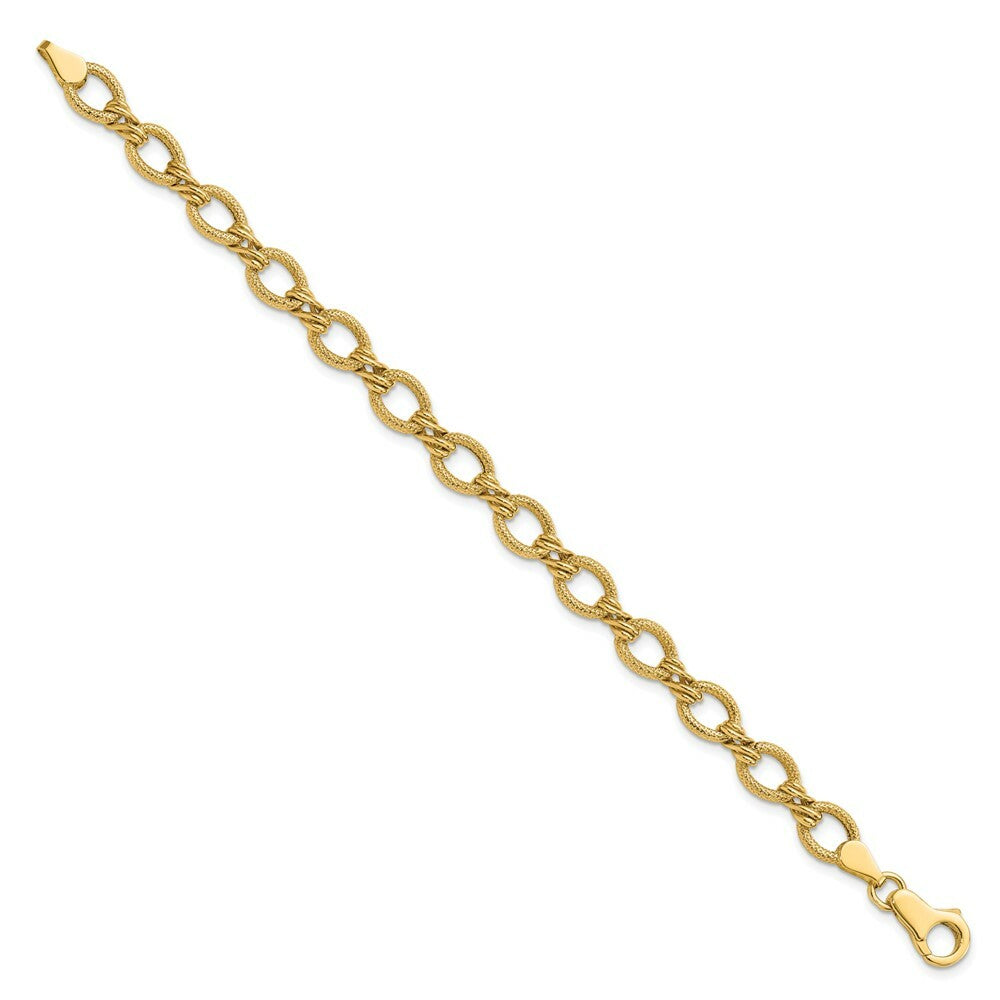 7" Length Bracelet 14K Yellow Gold Fancy Bracelet