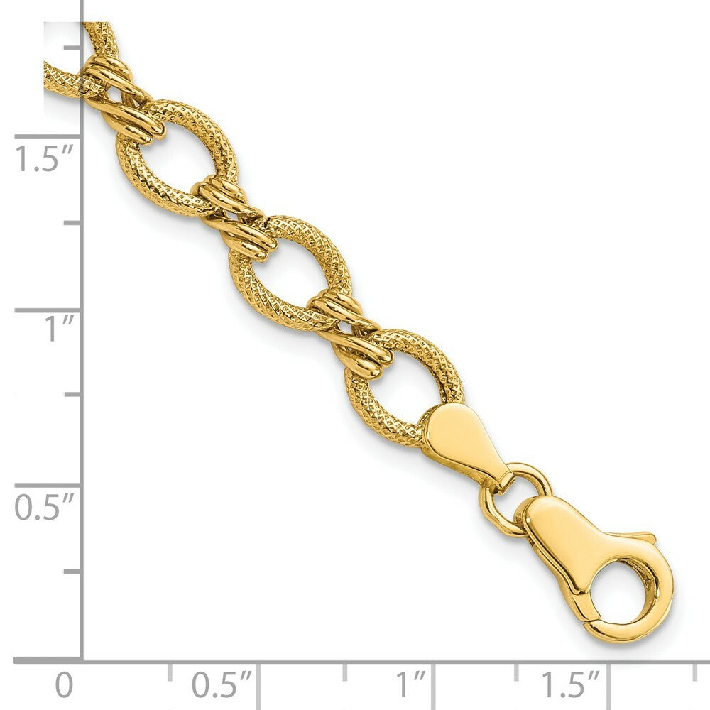 7" Length Bracelet 14K Yellow Gold Fancy Bracelet