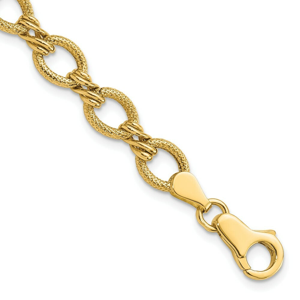 7" Length Bracelet 14K Yellow Gold Fancy Bracelet