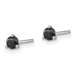 Load image into Gallery viewer, 14K White Gold Black Diamond Stud Earrings
