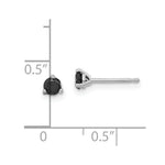 Load image into Gallery viewer, 14K White Gold Black Diamond Stud Earrings
