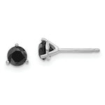 Load image into Gallery viewer, 14K White Gold 3/4-Carat tw Black Diamond Stud Earrings
